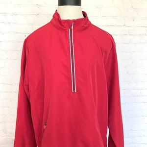 IZOD Pullover Windbreaker Womens Red - Size XL